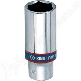 Головка торцевая глубокая шестигранная 3/8", 17 мм, KING TONY, 323517M