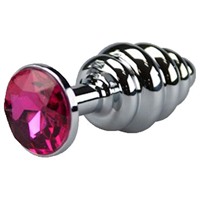 LoveToy Silver Spiral, рубиновый
Серебристая анальная втулка с рубиновым кристаллом