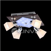 				Linvel LV 8617/4 E14 хром/красное дерево Люстра с пультом