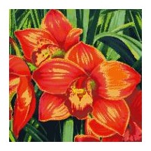 Картина стразами (набор) "Красные орхидеи" 51х51 см SP-1026