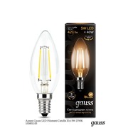  Gauss Лампа Gauss LED Filament Candle E14 5W 2700К 103801105