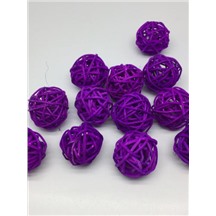 Ротанговые шары 3см В упак 12 шт. Цвет: фиолетовый (purple)