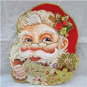 Панно Дед Мороз лицо 5887-2 картон 42см