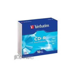 Носители информации Verbatim CD-R 700Mb 52x Slim/10 43415 Extra Protect