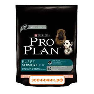 Сухой корм Pro Plan для щенков (для мелких пород с чувствительной кожей) лосось+рис (800 гр)