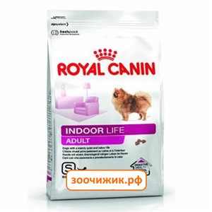 Сухой корм Royal Canin Indoor life Adult для собак малых пород от 10 меясцев до 8 лет (вес взрослой собаки до 10 кг) (500г)