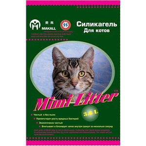 Mimi Litter Наполнитель силикагелевый для кошачьего туалета для котов (зеленые гранулы) 3,6кг (1х4 ) НОВИНКА (М-7220132)
