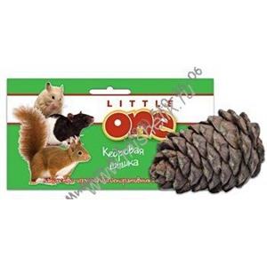 LITTLE ONE Лакомство-игрушка для грызунов Кедровая шишка (натуральная с орешками) (1х8)
