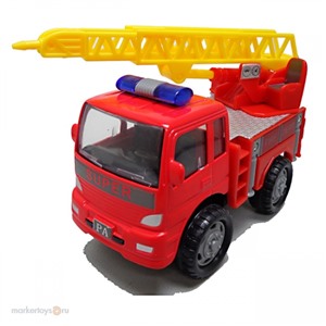 Модель 4202РА Грузовик Пожарный с лестницей инерц. 1:60 в кор.