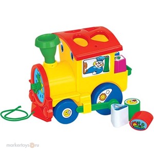 Каталка Занимательный паровоз в сетке 6189 /П-Е/12/