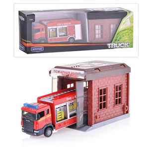 Машина Scania Fire Station с гаражом 1:48