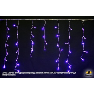  Sneha A-012 LED BL светодиодная гирлянда "бахрома" 3x0.6м 140LED прозрачный провод с контроллером
