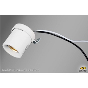  Sneha Lamp holder E27 A201 porcelain (wire 200mm)
