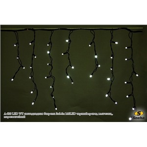  Sneha A-020 LED WT светодиодная "бахрома" 3x0.6м 140LED черный провод влагозащ., морозостойкий
