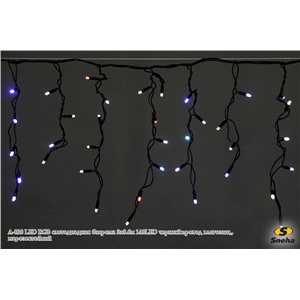  Sneha A-020 LED RGB светодиодная "бахрома" 3x0.6м 140LED черный провод влагозащ., морозостойкий