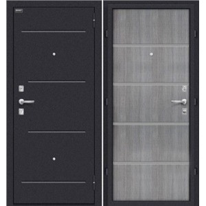Стальная дверь «Лайн» Grey Crosscut