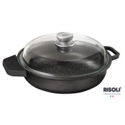  risoli Литой сотейник с крышкой Risoli HardStone Granito Induction 24см