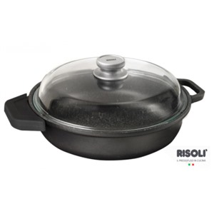  risoli Литой сотейник с крышкой Risoli HardStone Granito Induction 28см