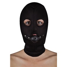 Маска с кляпом Extreme Mesh Balaclavea with Open Ball Gag SH-OU174BLK