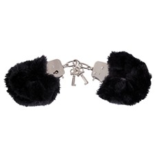 Черные меховые наручники Love Cuffs Black