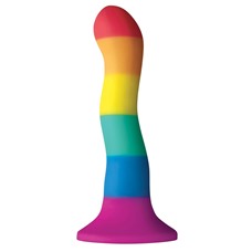 Радужный волнистый фаллоимитатор Colours Pride Edition 6  Wave Dildo - 19 см.