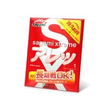 Утолщенный презерватив Sagami Xtreme FEEL LONG с точками - 1 шт.