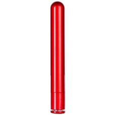 Красный гладкий вибратор METALLIX CORONA SMOOTH VIBRATOR - 14 см.