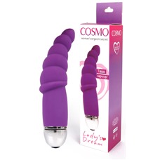 Вибратор для точки G с рельефом Cosmo 14,5 см.