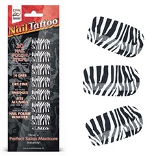 Набор лаковых полосок для ногтей Зебра Nail Foil