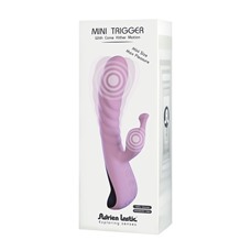 Вибратор-кролик с клиторальным массажером Mini Trigger - Cnex A.I.E., 18 см