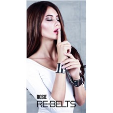 Черные наручники с зеркальным элементом Rosie Black
