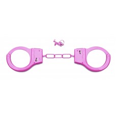 Розовые металлические наручники SHOTS TOYS Pink
