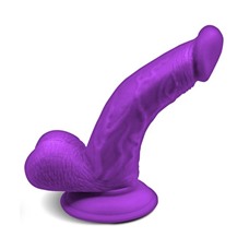 Фиолетовый фаллоимитатор на присоске Magic Stick - 17,8 см.
