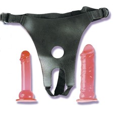 Страпон Crotchless strap on Harness