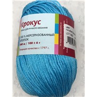 Пряжа "Крокус", Длина нити: 160 м, В упак 5 мот по 100гр. Цвет: № 0474 (голубая бирюза)