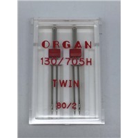 Иглы ORGAN двойные 130/705H №2-80 (в упак 2шт) пластиковая упак