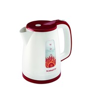 Чайник SCARLETT SC-EK18P37 бело-красный 2200Вт,1.7л,  закр. спираль
