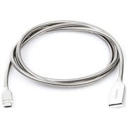 Кабель Rombica (AS-10) micro USB серебристый, 1 м, алюминий/алюминий