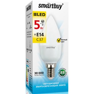 Светодиодная лампа Smartbuy SBL-C37-05-30K-E14 теплый свет