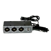 Авто З/У Partner (030923) 3 + 1 USB порт на 1A (разветвитель гнезда прикуривателя)