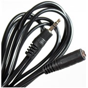 Кабель Lumax (DC6150) 3.5 Jack (M) - 3.5 Jack (F), 5 м  черный