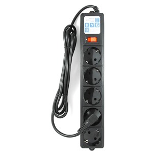 Сетевой фильтр Power Cube SPG-B-10 Black 5 розеток 3 метра 10A, 2.2 кВт