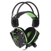 Гарнитура игровая Smartbuy RUSH Snake SBHG-1200  черн/зелен / динамики40мм/подсв.
