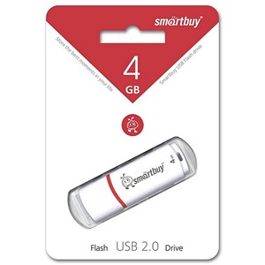 USB флеш накопитель  4 Gb SmartBuy Crown White SB4GBCRW-W