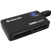 Карт-ридер USB2.0 Reader Defender Optimus 5 слотов/microSDHC/SDHC/CF/M2/MS PRO Duo