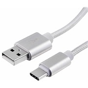Кабель Cablexpert Ultra USB-C серебро, 5A, 1м