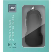 Авто З/У BoraSCO (20636) 2 USB 2.1A черный