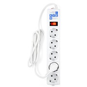 Сетевой фильтр Power Cube SPG-B-6 White 5 розеток 1.9 метра 10A, 2.2 кВт