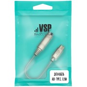 Адаптер BoraSCO (38282) USB-C + Jack 3.5 (F), 0.15м, белый