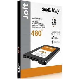 SSD Накопитель SmartBuy Jolt 480Gb SB480GB-JLT-25SAT3 2,5" SATA3 SM2258XT 3D TLC